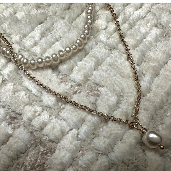 a new day: Layered Pearl Necklace - Picture 1 of 4